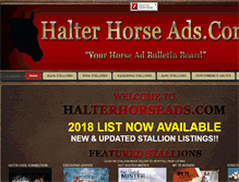 Tablet Screenshot of halterhorsestallions.com